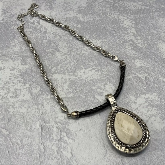 Black, red and brown braided cord interchangeable necklace NIB - Picture 5 of 9